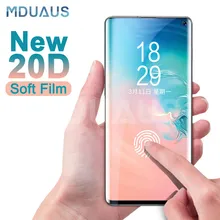 Защитная пленка 20D на весь экран для samsung Galaxy S10 S9 S8 Plus S10e Note 8 9 A6 A8, мягкая защитная пленка без стекла