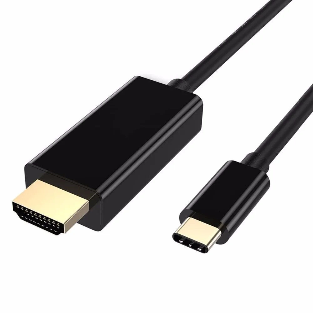 Кабель адаптер BESIUNI USBC с Type C на HDMI 4K HDTV золотой USB 3 1 раньше hdmi для MacBook ChromeBook Pixel Huawei
