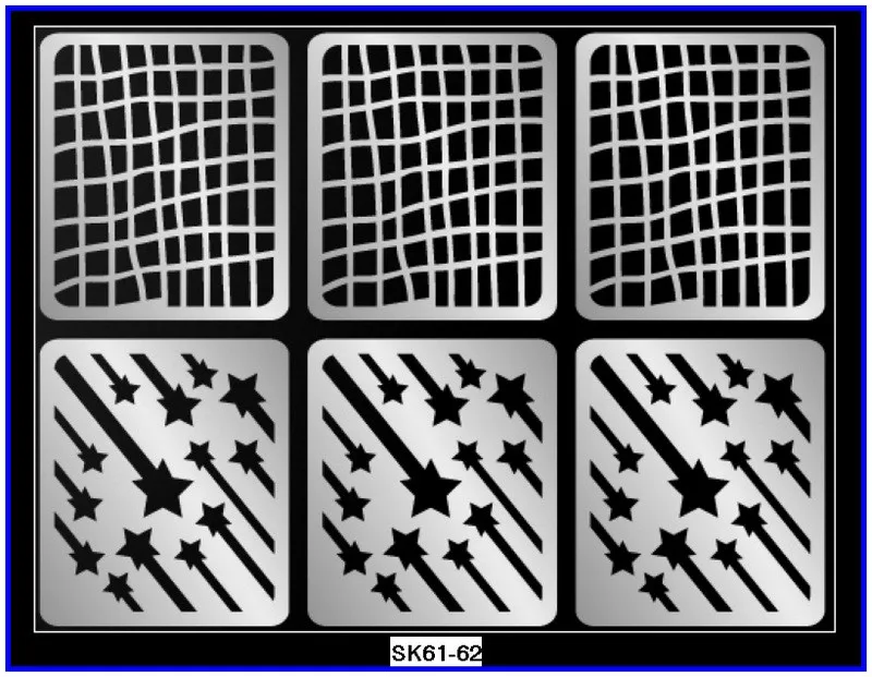 6 шт./лот Vinyls полые ногтей трафаретная наклейка многоразовый для маникюра стикер s штамповка шаблон ногтей Наклейка SK49-96