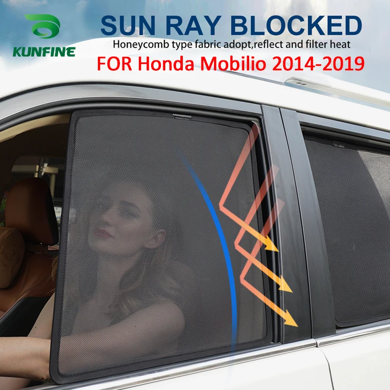 Magnetic Car Window Sun Shade Mesh Shade Blind For Honda Mobilio 2014-2019