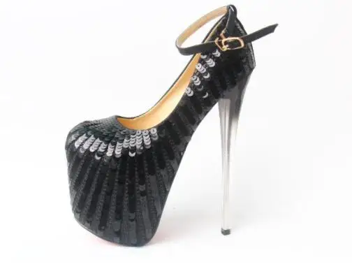 Spring new ultra-fine and 20cm single shoe sequins sexy wedding shoes hate the sky size 43 yards women's shoes. Spring new ultra-fine and 20cm single shoe sequins sexy wedding shoes hate the sky size 43 yards women's shoes.