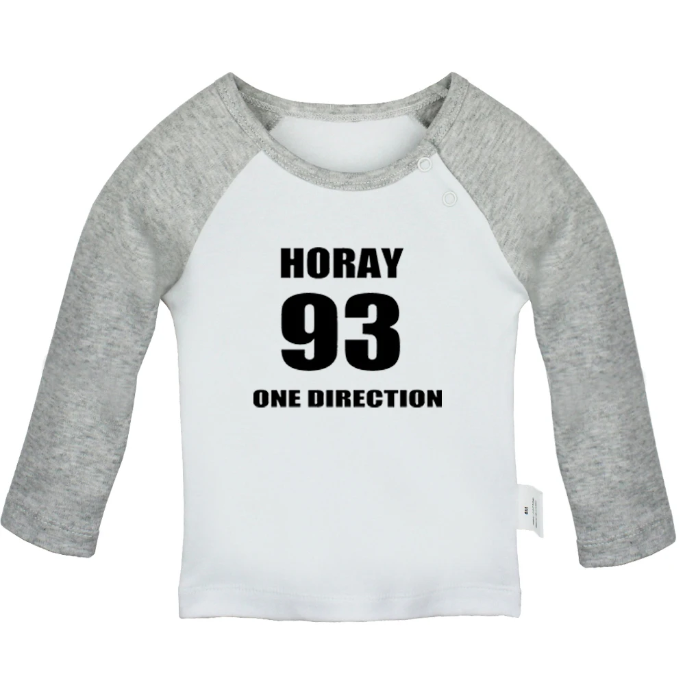 ifBabyYCG159C 93 horay one direction signs Princess Belle Design; футболки для новорожденных; футболки с длинными рукавами для малышей с графическим рисунком реглан - Цвет: ifBabyYCG159C