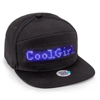 

Fashion Cotton Bluetooth Programmable LED scrolling message Cap Baseball Caps Women&Men hip hop street dance party fishing cap