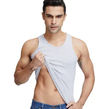 Мужской тонкий сексуальный топ на бретелях из чистого хлопка для спорта и отдыха