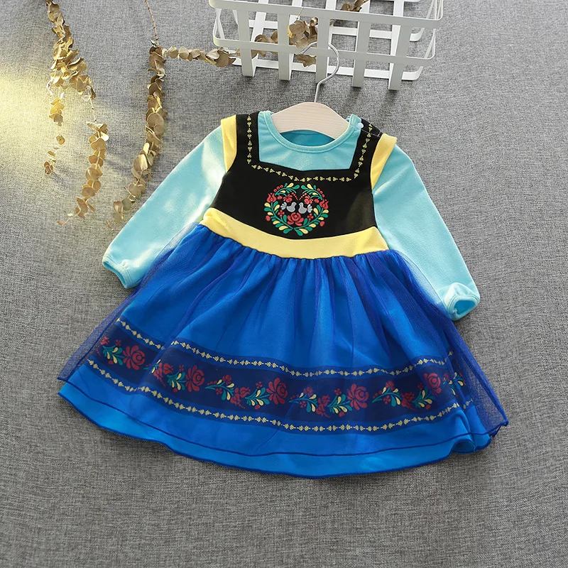 Платье принцессы Анны и Эльзы для маленьких девочек, детское маскарадное нарядвечерние платье «Алиса в стране чудес», «София», рождественский подарок для детей