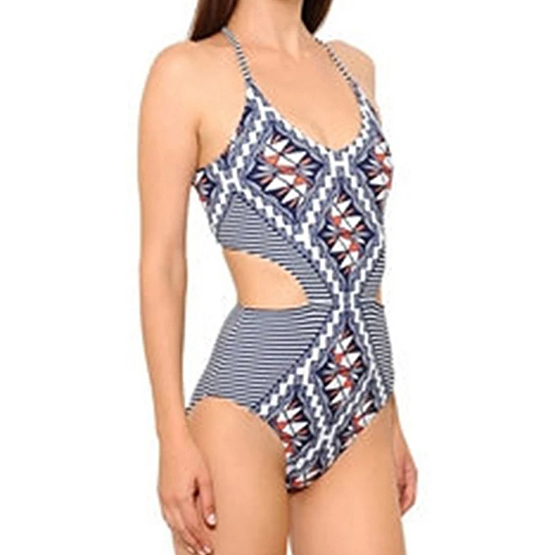 Женский слитный купальник с глубоким v образным вырезом и открытой спиной|swimsuit