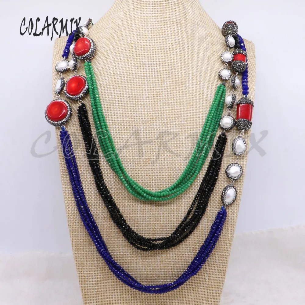 

Fashion beaded necklace handmade jewelry necklace retro folk-custom necklace gift for lady 3944