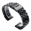 Luxury 22/20mm Silver/Black Solid Link Stainless Steel Watch Band 24mm Folding Clasp Safety Watches Strap Bracelet Replacement ► Photo 2/6