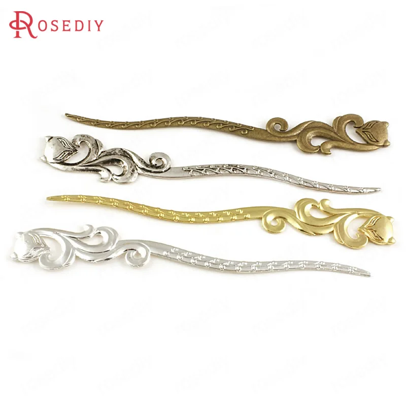 

(27157)5PCS 160x23MM Antique Silver Zinc Alloy Fox Hairpin Bookmark Diy Jewelry Findings Accessories Wholesale