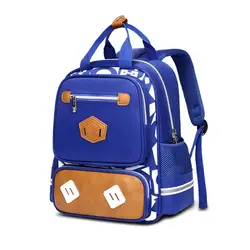 Модные ортопедическая детская Начальная Школа сумки дети рюкзак для мальчиков и девочек Mochila светоотражающие полосы дизайн сумка книги