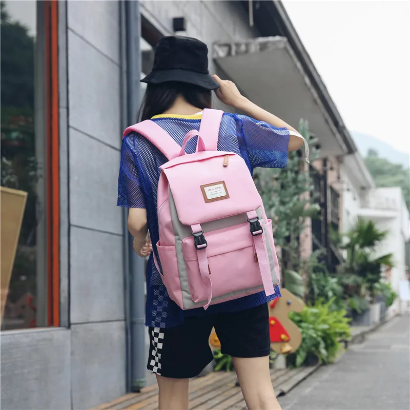 Menghuo Cover Backpack Women Leisure Travel Laptop Backpacks Men Business Mochila Waterproof Nylon Teenagers Student School Bags (5)