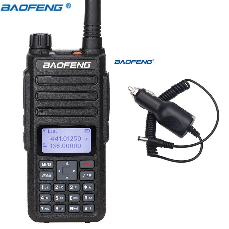 Baofeng DM-860 Dual Band Dual Time slot DMR цифровой/аналоговый 2Way радио 136-174/400-470 МГц 1024 Каналы Ham иди и болтай Walkie Talkie “иди и DM-1801 - Цвет: add car charger