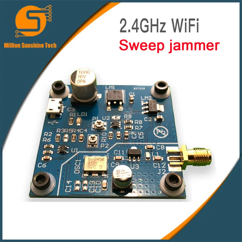 2.4GHZ WiFi Swept Jammer Shield 2.4G WiFi Jammer Development Board