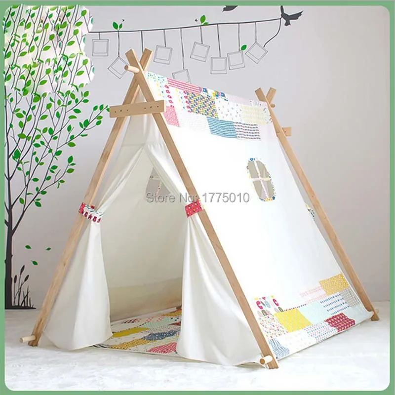 Красочный детский игровой дом палатка teepee