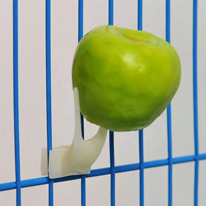 Птица поставки попугай фрукты вилка пластиковые птицы контейнер для еды инструмент для кормления