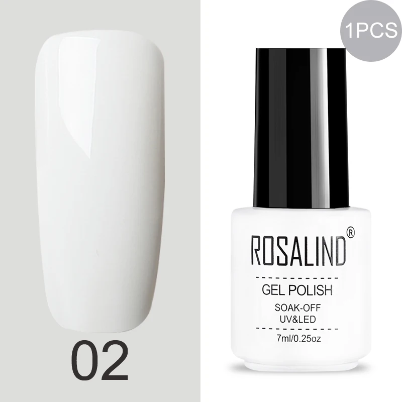 ROSALIND Gel Varnish Set For Manicure Hybrid Nail Art Top Coat Primer - Цвет: 02