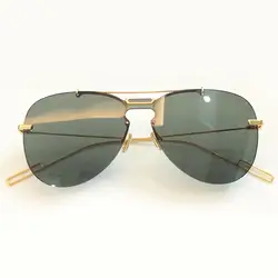 Мода пилот солнцезащитные очки для Для женщин мужские металлический каркас солнцезащитные очки без оправы UV400 смолы очки линзы Оттенки