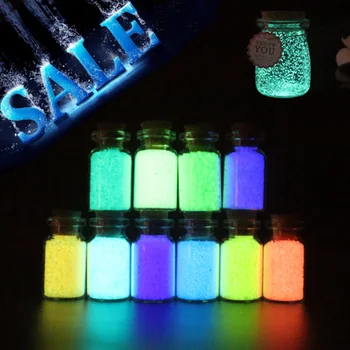 

Hot DIY Wish Bottle 10g Luminous Raw Material Glow Paint Pigment Party DIY Bright Paint Star Wishing Bottle Fluorescent Particle
