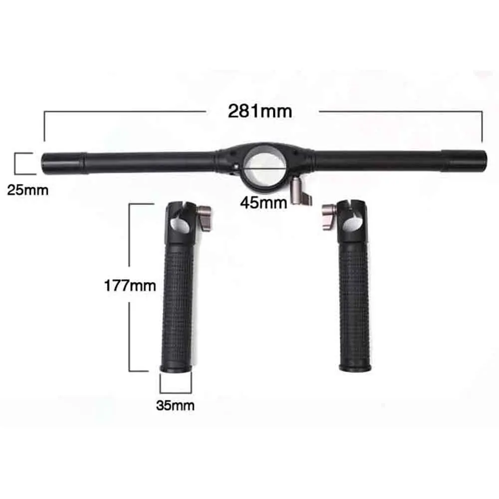 Gimbal двойной ручной Расширенная ручка из алюминиевого сплава для Zhiyun Dji Osmo