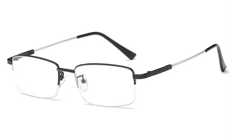 Новые модные очки переход фотохромные солнцезащитные очки для чтения очки для мужчин для женщин очки с диоптриями - Цвет оправы: Черный