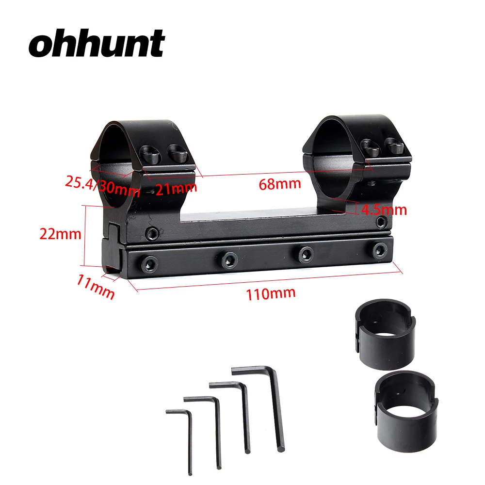Ohhunt тактические кольца для прицела винтовки 30 мм/25 4 мм Dovetail. 22 Airgun Mount Rail Adapter Base