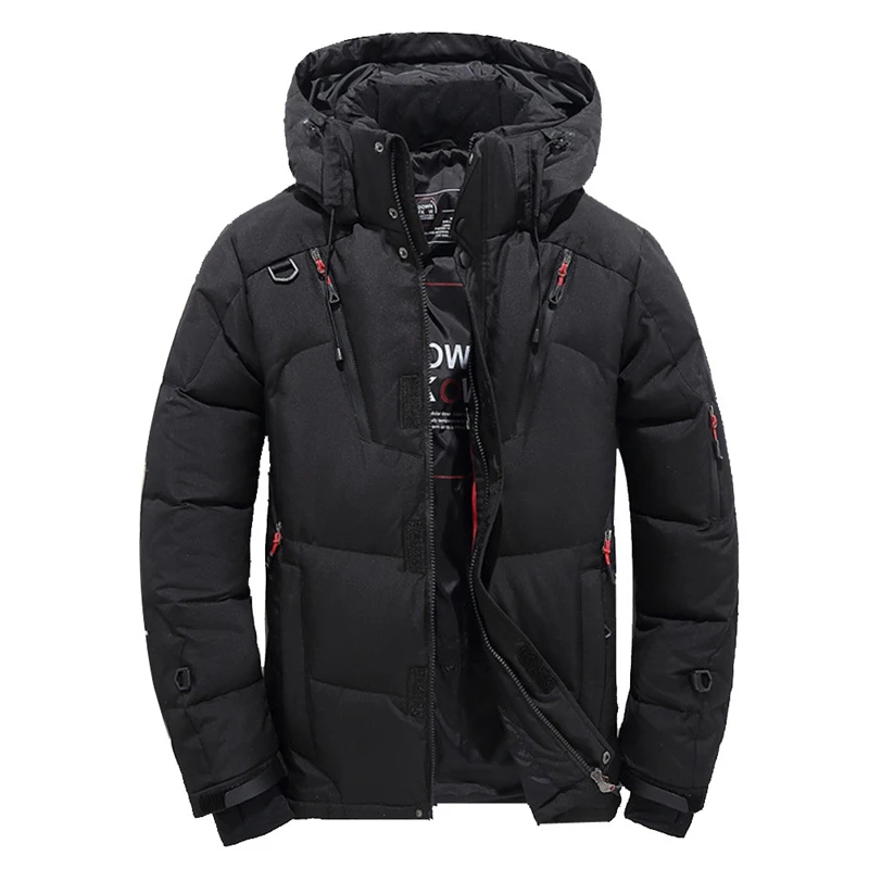 Winter Snow Down Jacket down jacket mens jacket Men Casual Thick Warm Parkas Hooded Coats Multi-pocket White Duck Down Windbreaker Jackets Overcoat