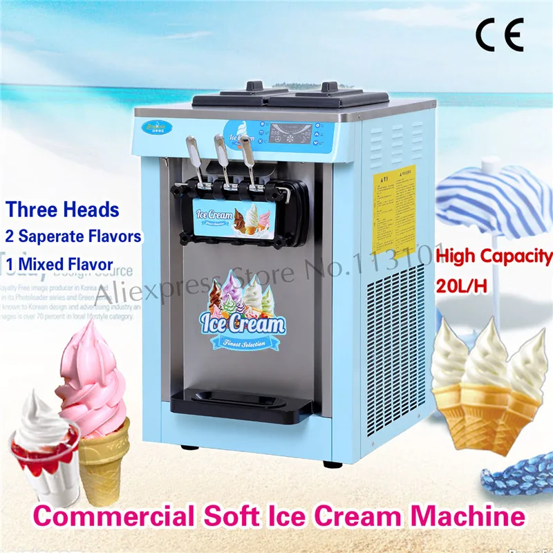 Ice Cream Machine Icecream Making Device Pink Blue Color Appearance with Updated Control System Cones Counter Ice Cream Machine Icecream Making Device Pink Blue Color Appearance with Updated Control System Cones Counter