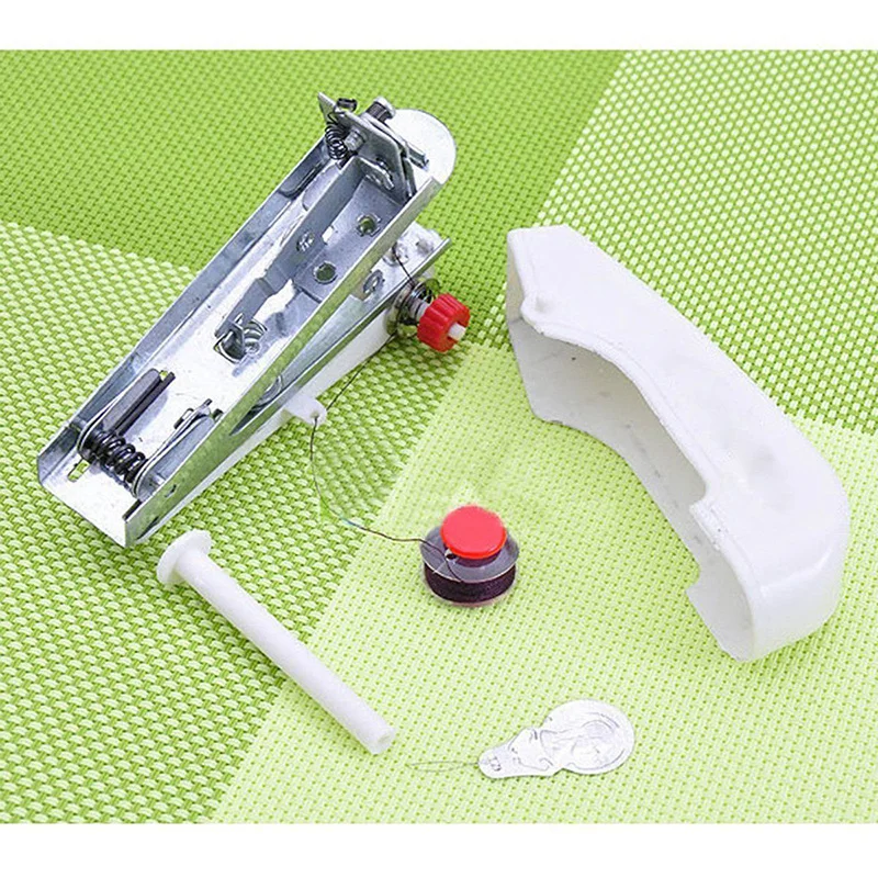 Мини швейная машина ручной шов удобный стежок DIY Домашняя одежда инструмент Аксессуары случайный цвет