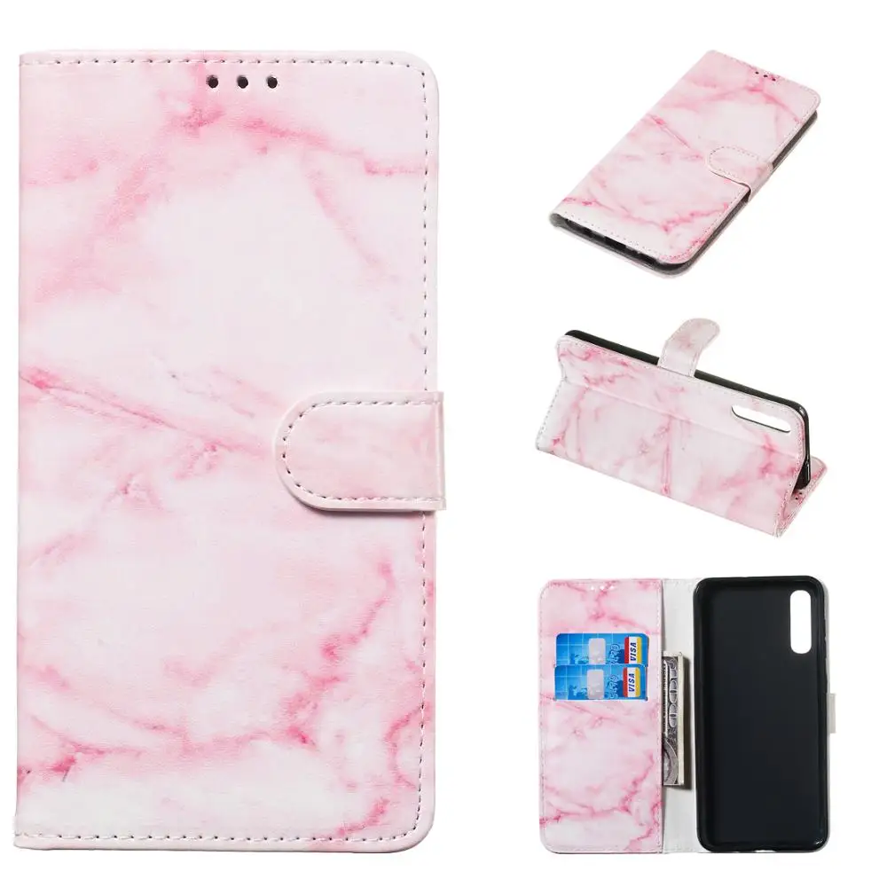 

A50 Flip Wallet Case for Samsung Galaxy A50 A30 A70 Book Style Phone Case for Samsung A10 A20 A60 Marble Leather Cases Coque