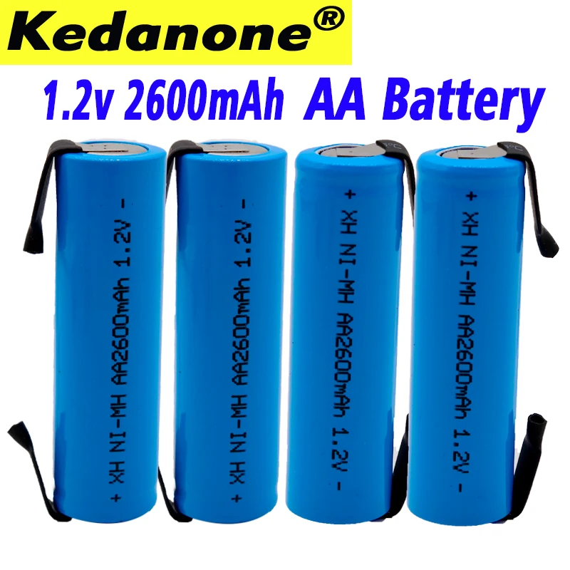 2~10pcs AA Rechargeable Battery 1.2V 2600mah NiMH 14430 blue shell with Solder Pins for Electric Razor Toothbrush Toys | Электроника