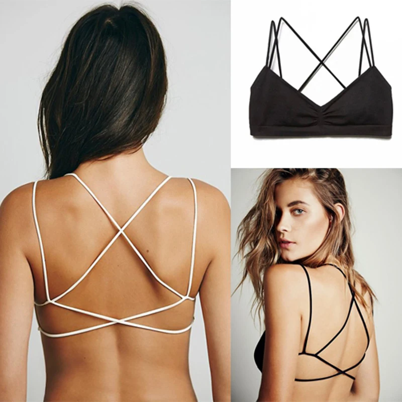 Teenage Underwear for Girls Workout Tank Tops Sports Training Bra Fitness Comfortable Fancy Strappy Lined Back Crop Yoga Top