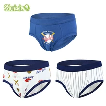 3 шт./лот детская одежда из хлопка для мальчиков, нижнее белье трусы боксеры мягкие детские шорты трусики для подростков трусики с мультипликационным рисунком для 2-10Years старые