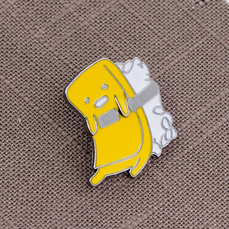 

Cartoon Sponge Enamel Pin Cheese Cream Lapel Hat Pin Funny Bag Pin Cute Badge for Clothes Backpacks
