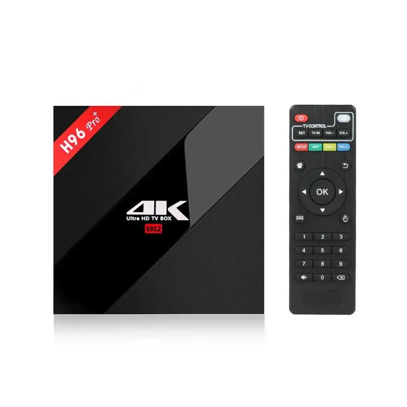 

H96 Pro + Android 7.1.1 TV Box 2G/16G Amlogic S912 Octa Core 64Bit 2.4G/5G Wifi 4K BT4.1 HD Media Player Set Top Box H3