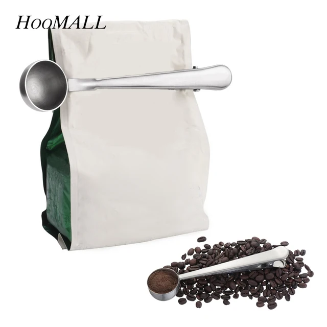 Best Price Hoomall  1PC Function Ice Cream Spoon Multipurpose Kitchen Tool Measuring Spoon  Sainless Steel Coffee Scoop With Bag Seal Clip