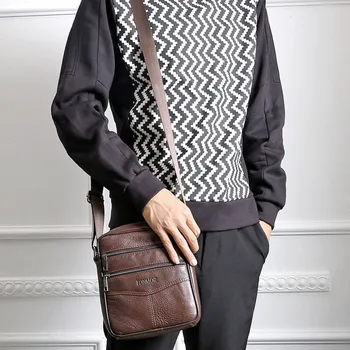 

Man Bag Messenger Vintage Business Crossbody Large Capacity Handbag bolso hombre bags for men 2019 sacoche homme