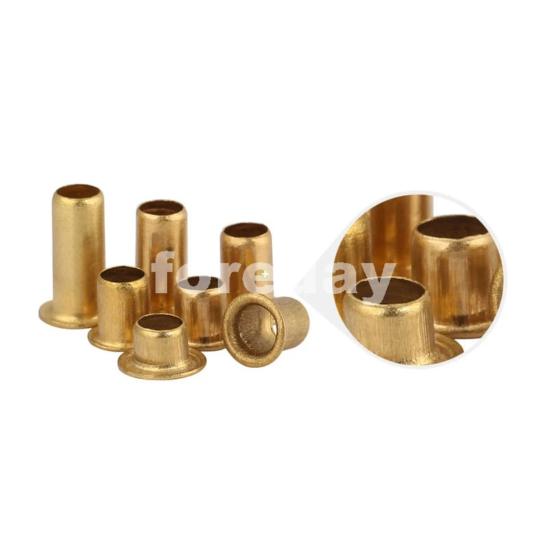 500PCS/Lot NEW HQ Brass Vias Rivet Nuts Through Hole Rivets Hollow