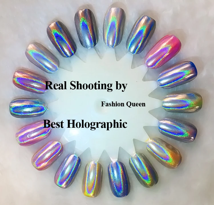 0,5 г/кор. голографические лазерные блестки для ногтей Holo Rainbow Nail Art порошок для ногтей хромированная Пыль УФ гель маникюрные аксессуары Поставка