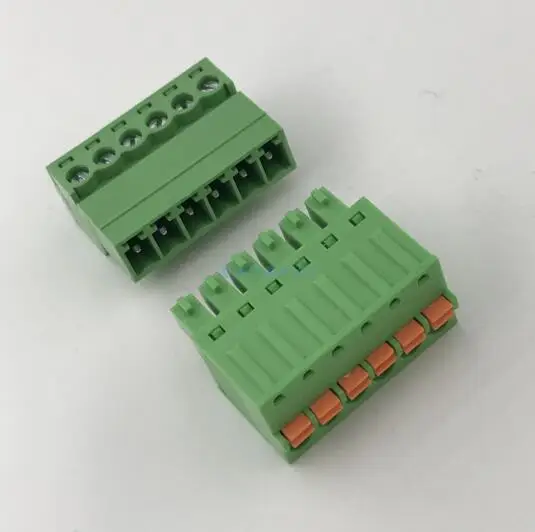 

10pairs Solderless air male and female docking XK15EDGRK-3.81MM free screw spring 2EDGKD3.81 terminal block 11p/12p/13p14p-20p