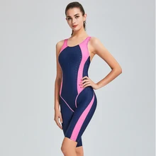 M-XXXL, новинка, Быстросохнущий купальник, профессиональный, длина до колена, круглый вырез, купальник для женщин, сдельный, спортивный, купальный костюм, Рашгард, для серфинга