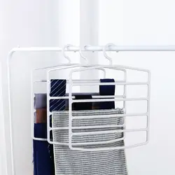 Горячая 1 шт. пластиковая вешалка для брюк многослойная Экономия пространства Подставка для одежды для шкафа LSK99