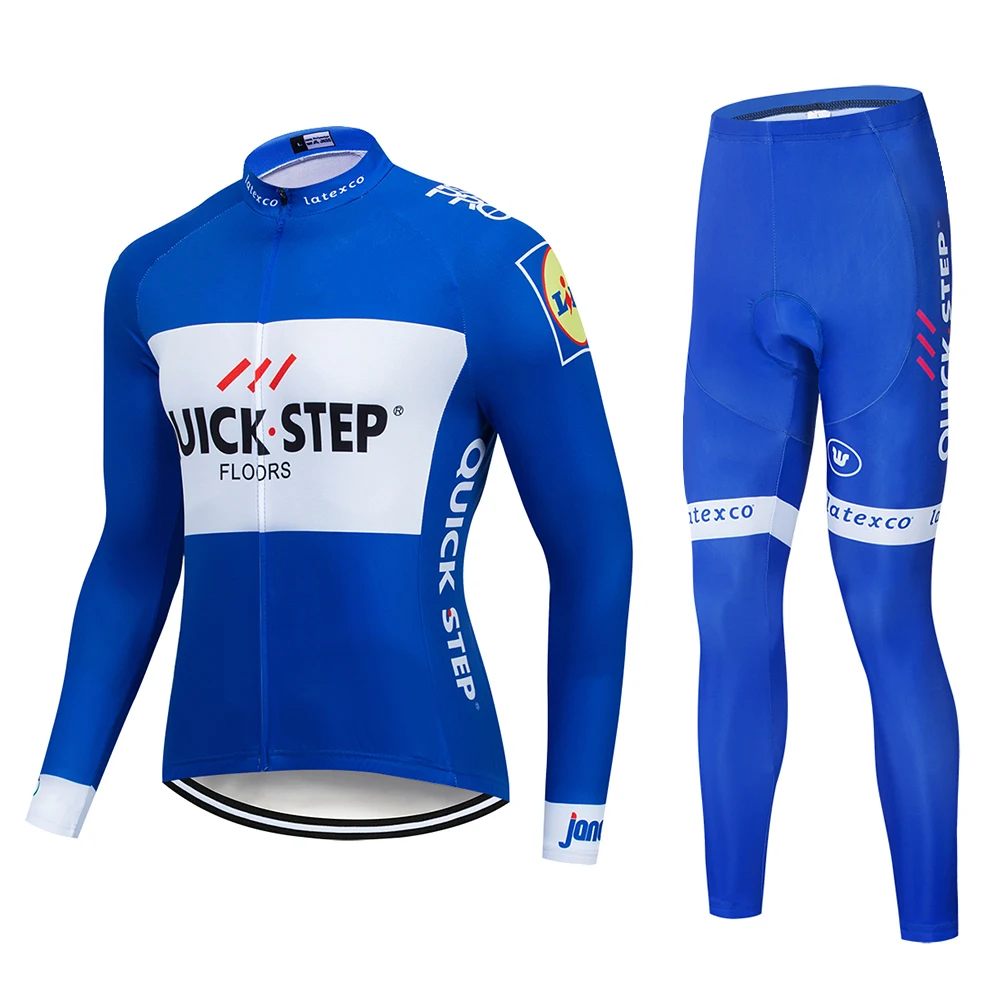 Быстрый шаг мужские про команды Велоспорт Джерси с длинным рукавом велосипед MTB комбинезон костюм быстросохнущая дышащая гоночная велосипедная одежда - Цвет: Cycling suit
