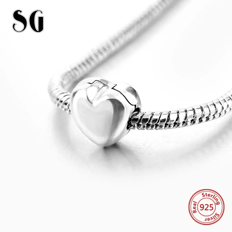 SG Fit Европа 925 оригинальная Европейская безопасная клипса Шарм Браслеты бусины в