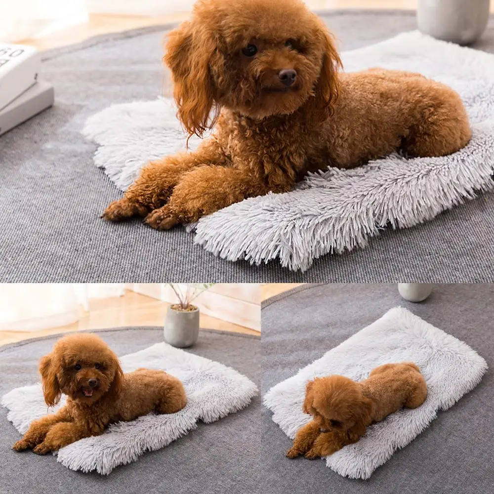 Winter Dog Bed Mat Soft Fleece Pet Cushion House Warm Puppy Cat Sleeping Bed Blanket For Small Large Dogs Cats Kennel Cama Perro