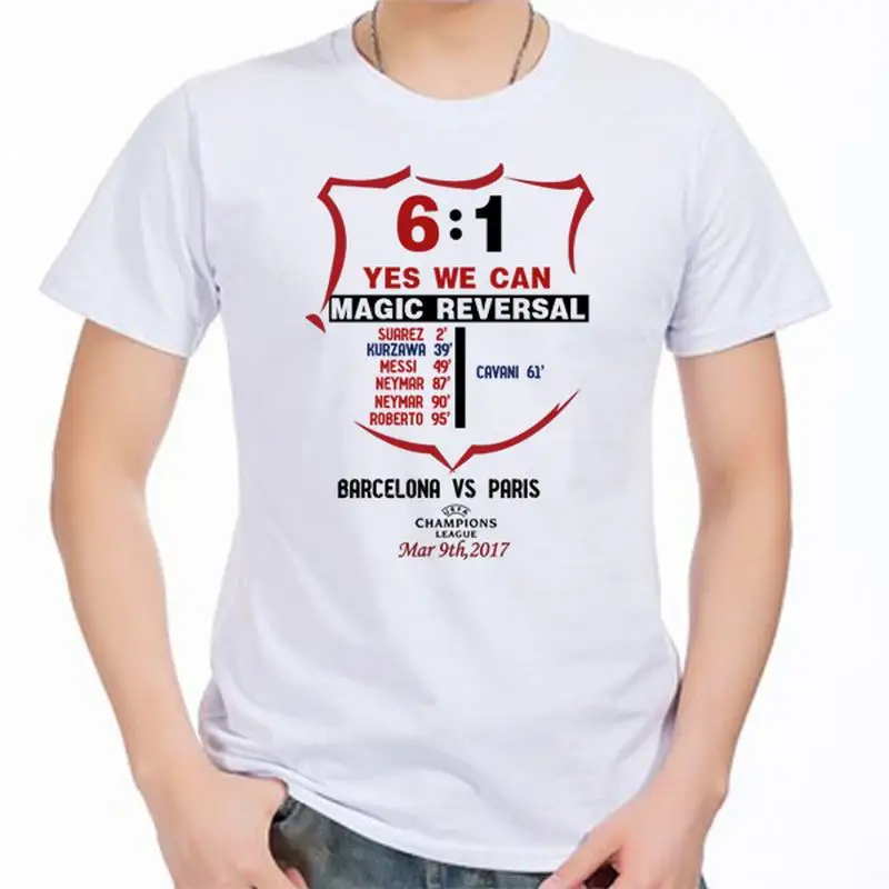Men T Shirt Mar 9th 2017 Miracle Night Barcelona 6 1 Paris