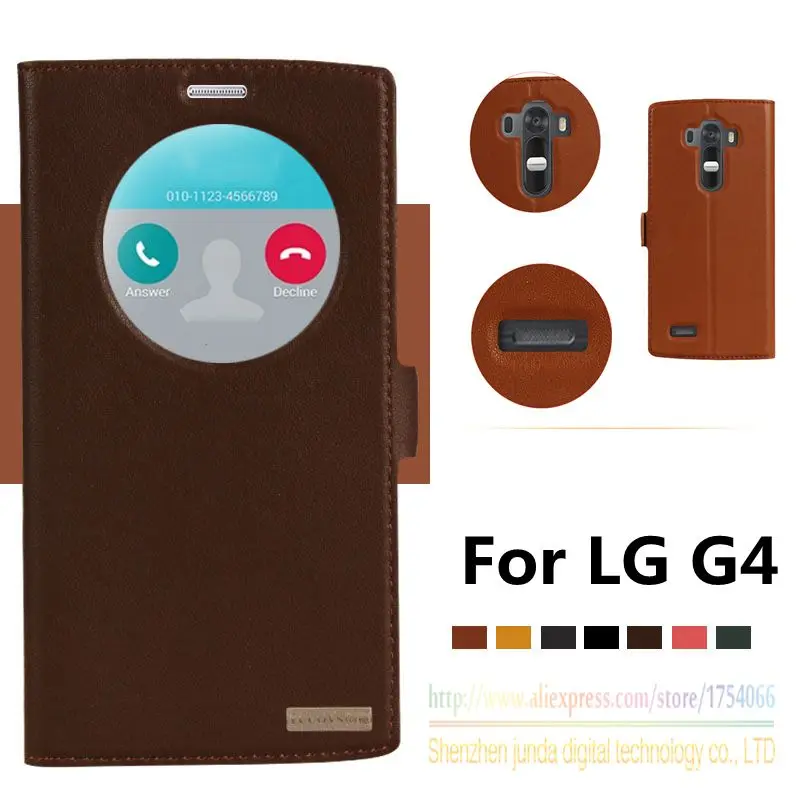 imágenes para Cuero genuino superior imán ventana case para lg g4 h818 h815 h810 inteligente soporte del tirón de lujo del cuero del teléfono móvil cubierta imágenes para Cuero genuino superior imán ventana case para lg g4 h818 h815 h810 inteligente soporte del tirón de lujo del cuero del teléfono móvil cubierta