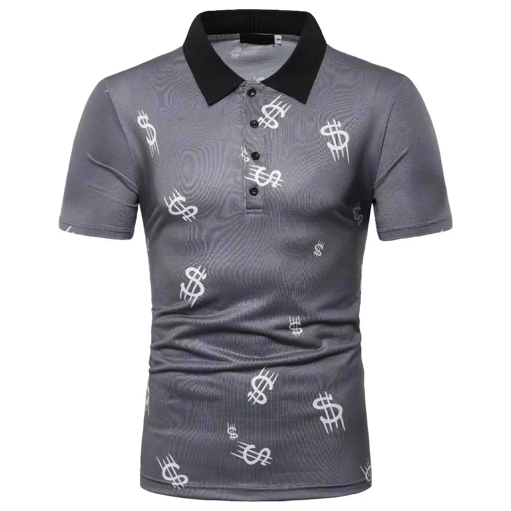 

Polo Shirt Men Summer Tops Men Polo Shirt Hip-hop print Short sleeves Tees Casual Men's Clothing New