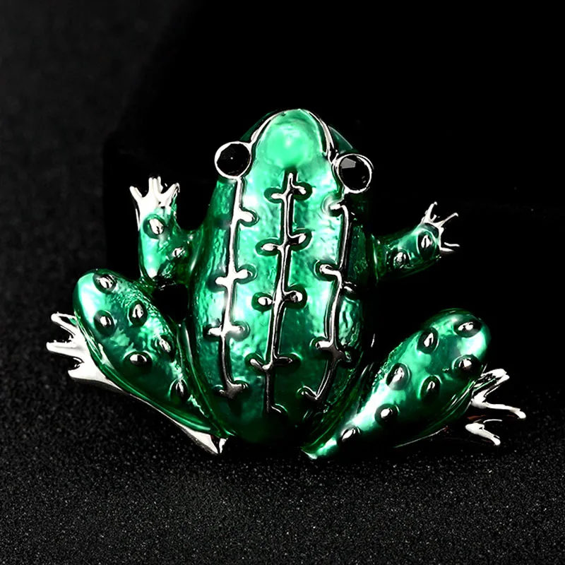 

12pcs/lot Wholesale Cute Frog Brooch Men Jewelry Fashion Men's Christmas Hijab Accessories Women's Broches Pins Hats Bijoux