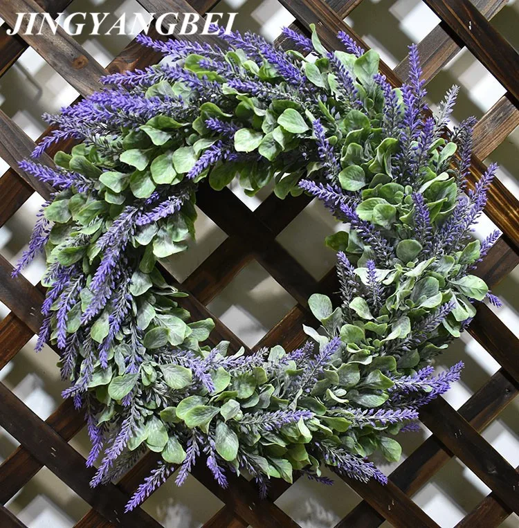 

42cm Artificial flowers silk lavender wreath weeding decoration for the head take photo fashion single product