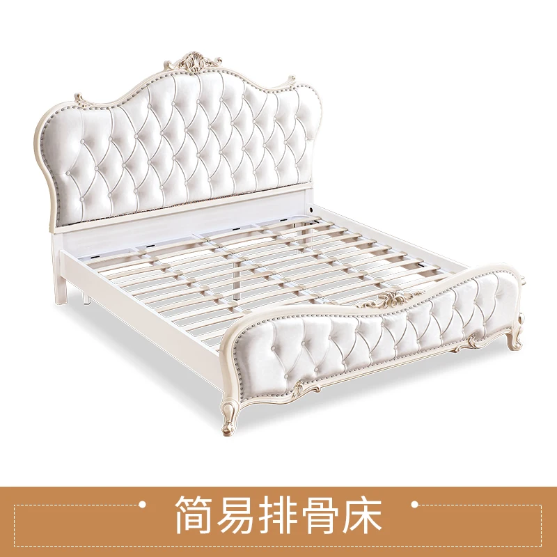 Easyliving простой Европейское освещение класса люкс стиль натуральная кожа кровать, мебель для спальни